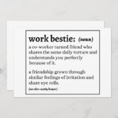 Definitie van werk beste vriend(in) kaart (Voorkant / Achterkant)