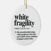 Definitie van witte fragiliteit keramisch ornament (Rechts)