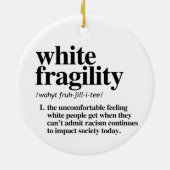 Definitie van witte fragiliteit keramisch ornament (Achterkant)