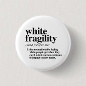 Definitie van witte fragiliteit ronde button 3,2 cm (Voorkant)