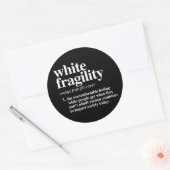 Definitie van witte fragiliteit ronde sticker (Envelop)