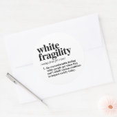 Definitie van witte fragiliteit ronde sticker (Envelop)