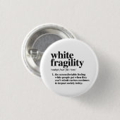 Definitie van witte kwetsbaarheid ronde button 3,2 cm (Voorkant /achterkant)