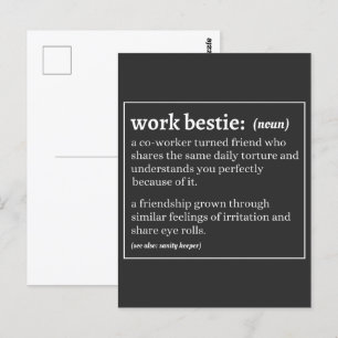 Definitie van Work Bestie Briefkaart