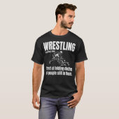 Definitie van Wrestling Funny Wrestler Definitie T-shirt (Voorkant volledig)