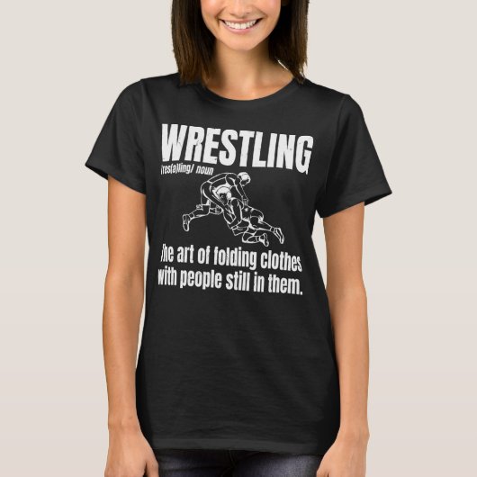 Definitie van Wrestling Funny Wrestler Definitie T-shirt (Voorkant)