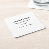 definitie van zwangere vrouw kartonnen onderzetters (Schuin)