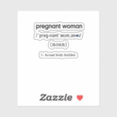 definitie van zwangere vrouw sticker (Vel)