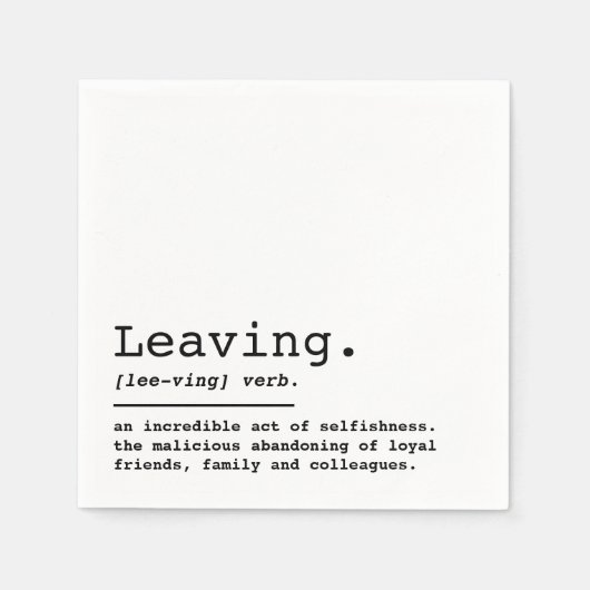 Definitie verlaten servet (Voorkant)