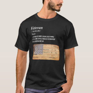 Definitie veteraan blanco cheque t-shirt