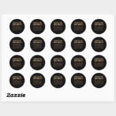 Definitie vintag generatorscheidingsteken ronde sticker (Vel)