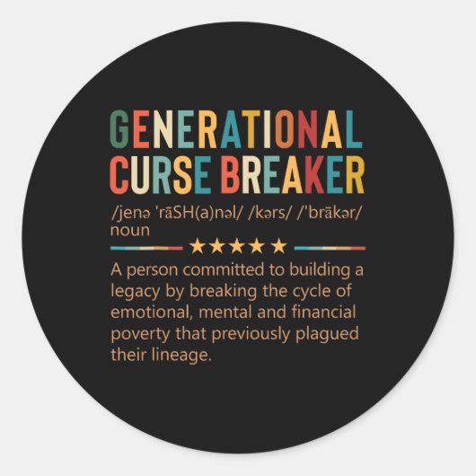 Definitie vintag generatorscheidingsteken ronde sticker (Voorkant)