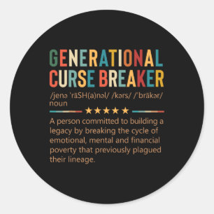 Definitie vintag generatorscheidingsteken ronde sticker