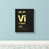 Definitie visie | Motivatie Quote Wall Art Canvas Afdruk (Insitu (Houten vloer))