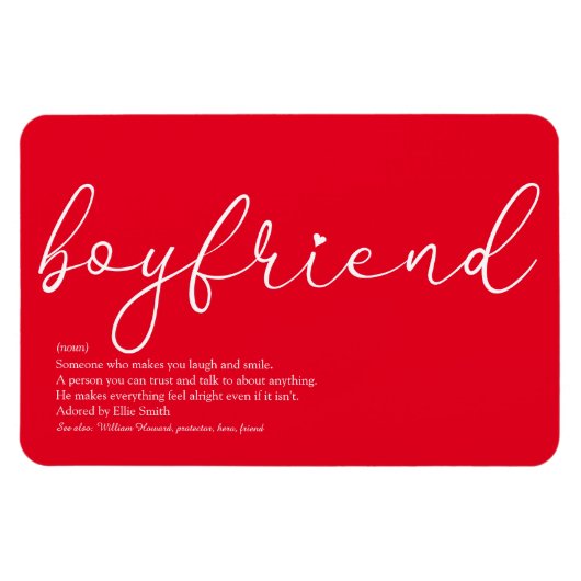 Definitie vriend script liefde hart rood magneet (Horizontaal)