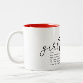 Definitie vriendin Chic script liefdeshart Tweekleurige Koffiemok (Links)