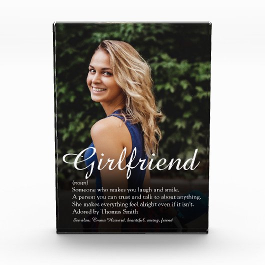 Definitie vriendin Elegant Schrift Fotoblokken (Voorkant)