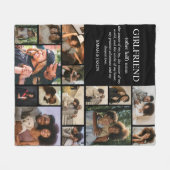 Definitie Vriendin Fotocollage Fleece Deken (Voorkant (Horizontaal))