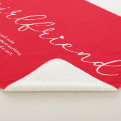 Definitie Vriendin Liefde Hart Chic Script Rood Sherpa Deken (3/4)