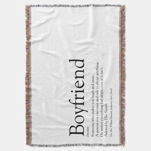 Definitie Vriendje Cool Fun Zwart en Wit Deken (Voorkant Verticaal)