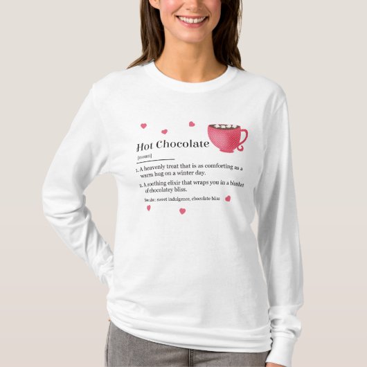 Definitie warme chocolademelk t-shirt (Voorkant)