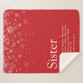 Definitie winterzuster wintervakantie sneeuwvlokke sherpa deken (Voorkant (horizontaal))