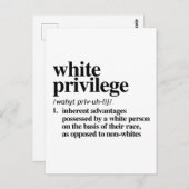 Definitie wit voorrecht briefkaart (Voorkant / Achterkant)