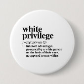 Definitie wit voorrecht ronde button 7,6 cm (Voorkant)