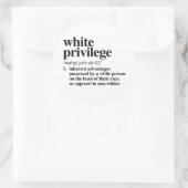 Definitie wit voorrecht ronde sticker (Tas)