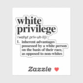 Definitie wit voorrecht sticker (Vel)