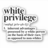 Definitie wit voorrecht sticker (Voorkant)