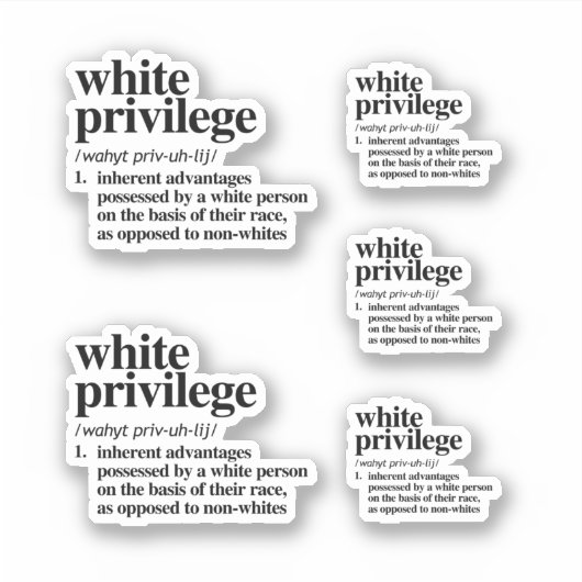 Definitie wit voorrecht sticker (Voorkant)