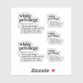 Definitie wit voorrecht sticker (Vel)