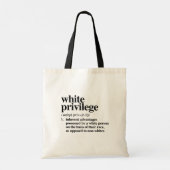 Definitie wit voorrecht tote bag (Achterkant)