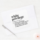 Definitie wit voorrecht vierkante sticker (Envelop)