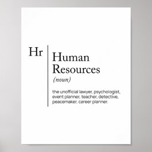 Definitie woordenboek HR Poster