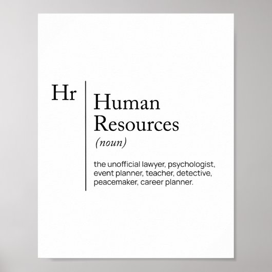Definitie woordenboek HR Poster (Voorkant)