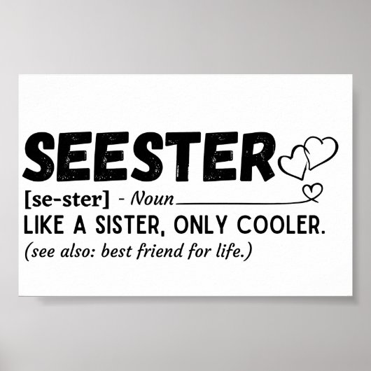 Definitie zuster Funny Seester Poster (Voorkant)