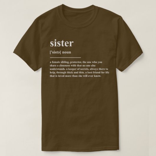 Definitie zuster t-shirt (Design voorkant)