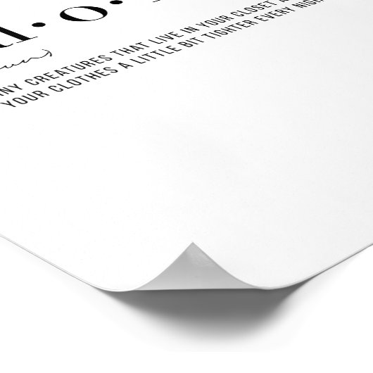 Definitiecalorieën Poster (Hoek)