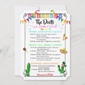 Definitief Fiesta vrijgezellenweekend feestprogram Kaart (Achterkant)