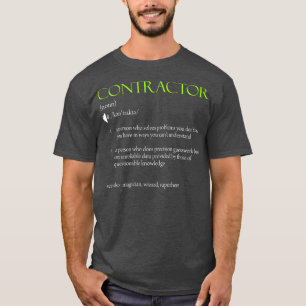 Definitieontwerp van contractant t-shirt