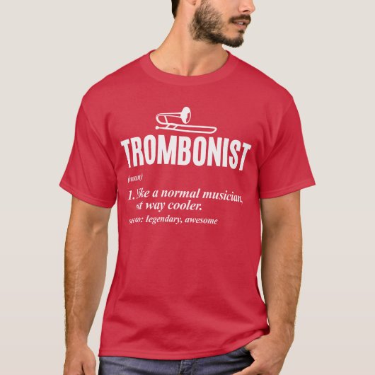 Definitierommel Retro Spelerrombonist vintage T-shirt (Voorkant)