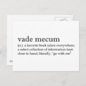 Definities: Vade Mecum Briefkaart (Voorkant / Achterkant)