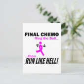 Definitieve chemo run like Hell - Breast Cancer Briefkaart (Staand voorkant)