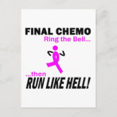 Definitieve chemo run like Hell - Breast Cancer Briefkaart (Voorkant)