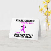 Definitieve chemo run like Hell - Breast Cancer Kaart (Gele Bloem)