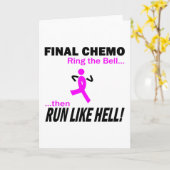 Definitieve chemo run like Hell - Breast Cancer Kaart (Gele Bloem)