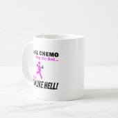 Definitieve chemo run like Hell - Breast Cancer Koffiemok (Voorkant links)