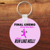 Definitieve chemo run like Hell - Breast Cancer Sleutelhanger (Voorkant)